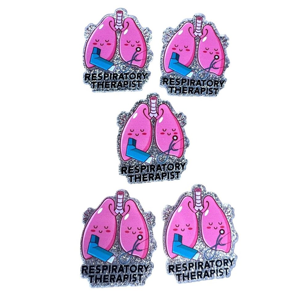 10 pc glitter Respiratory Therapist Pulmonology  RN Nurse acrylic flat back char